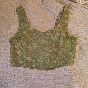 Floral Green Women's Top